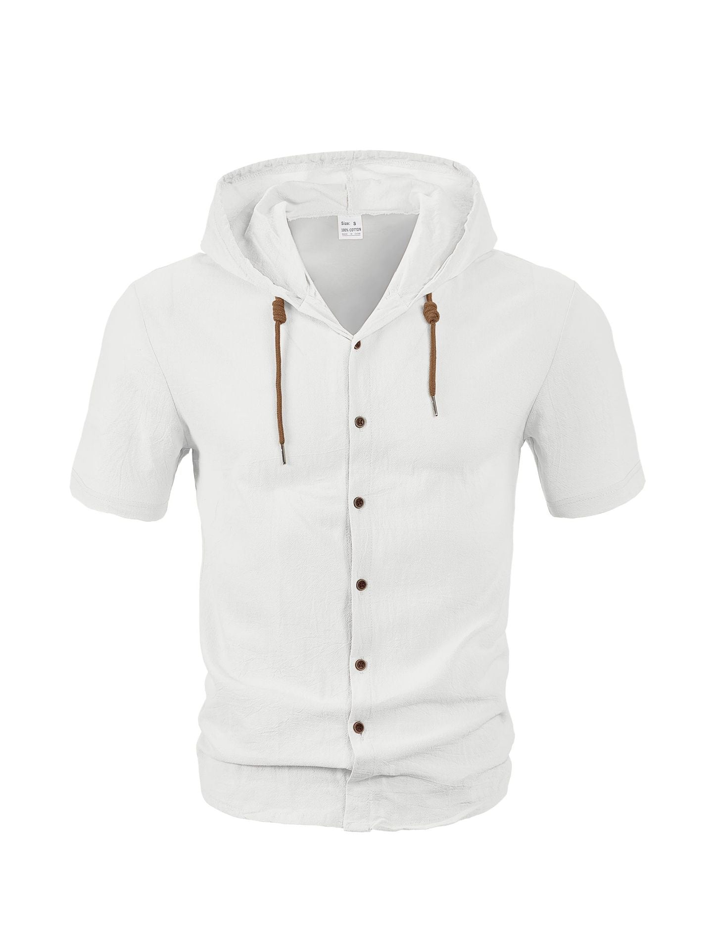 Hooded short-sleeved shirt